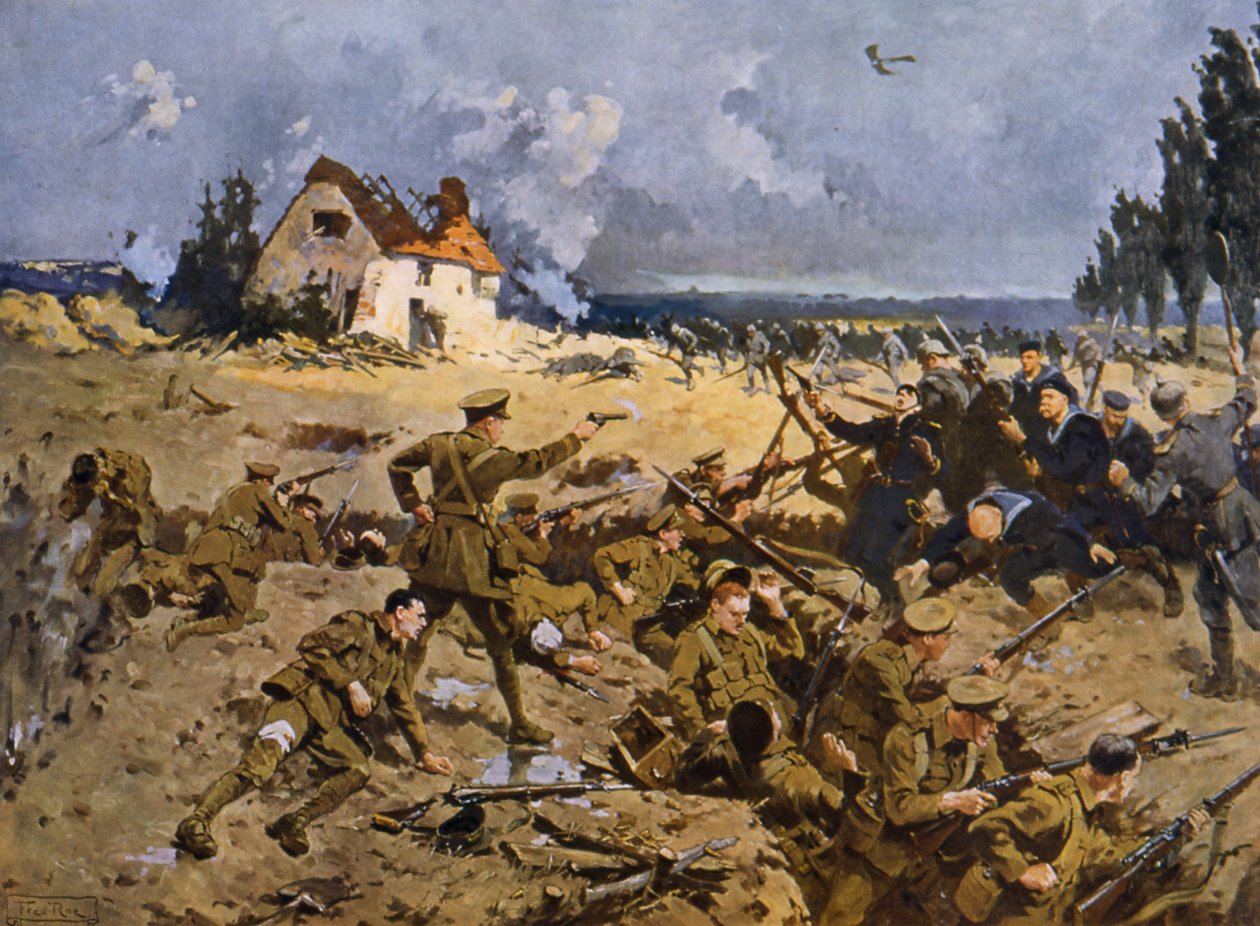 maj den åttonde (olja på duk) av Fred Roe