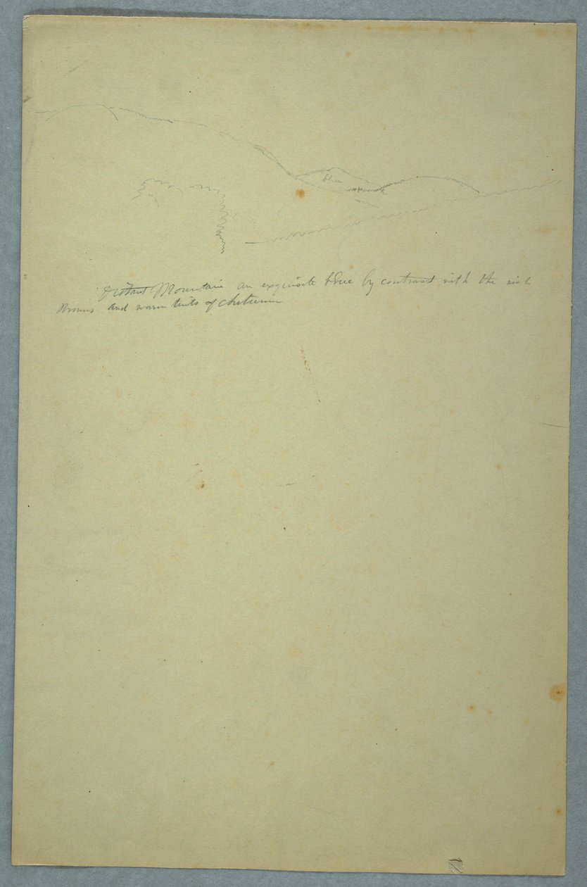 Ritning, del av ett bergigt panorama, 1860–70 av Frederic Edwin Church