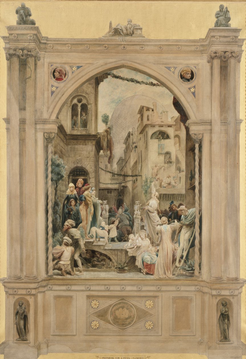 Förbereder sig för en Festa, 1851 av Frederic Leighton