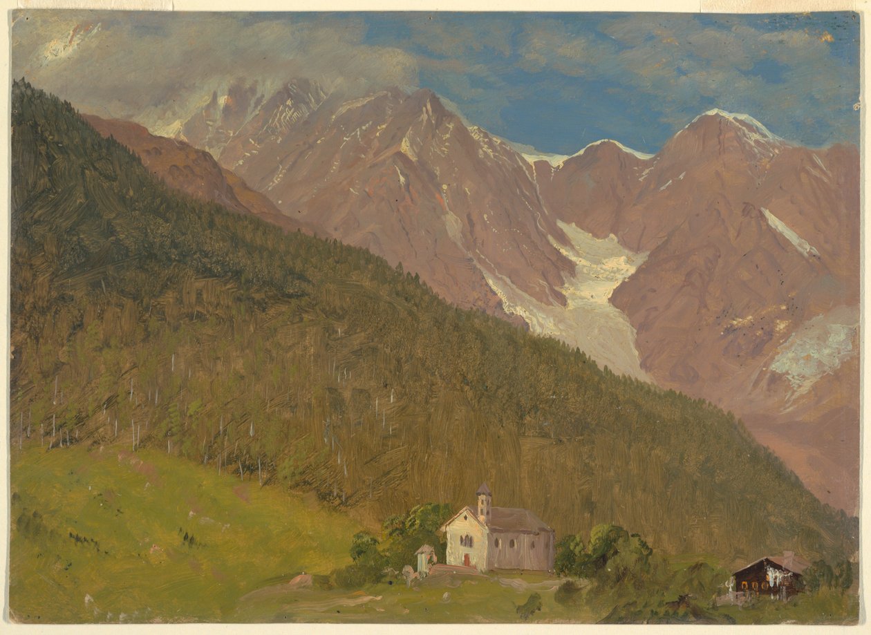 Ett alpint landskap i Schweiz av Frederic Edwin Church