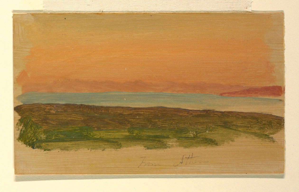 Aten, utsikt från havet av Frederic Edwin Church