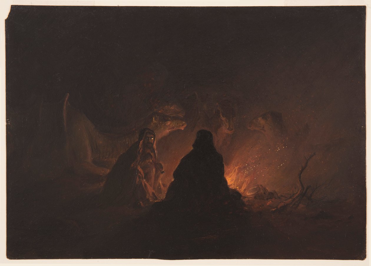 Beduiner i lägret på natten av Frederic Edwin Church