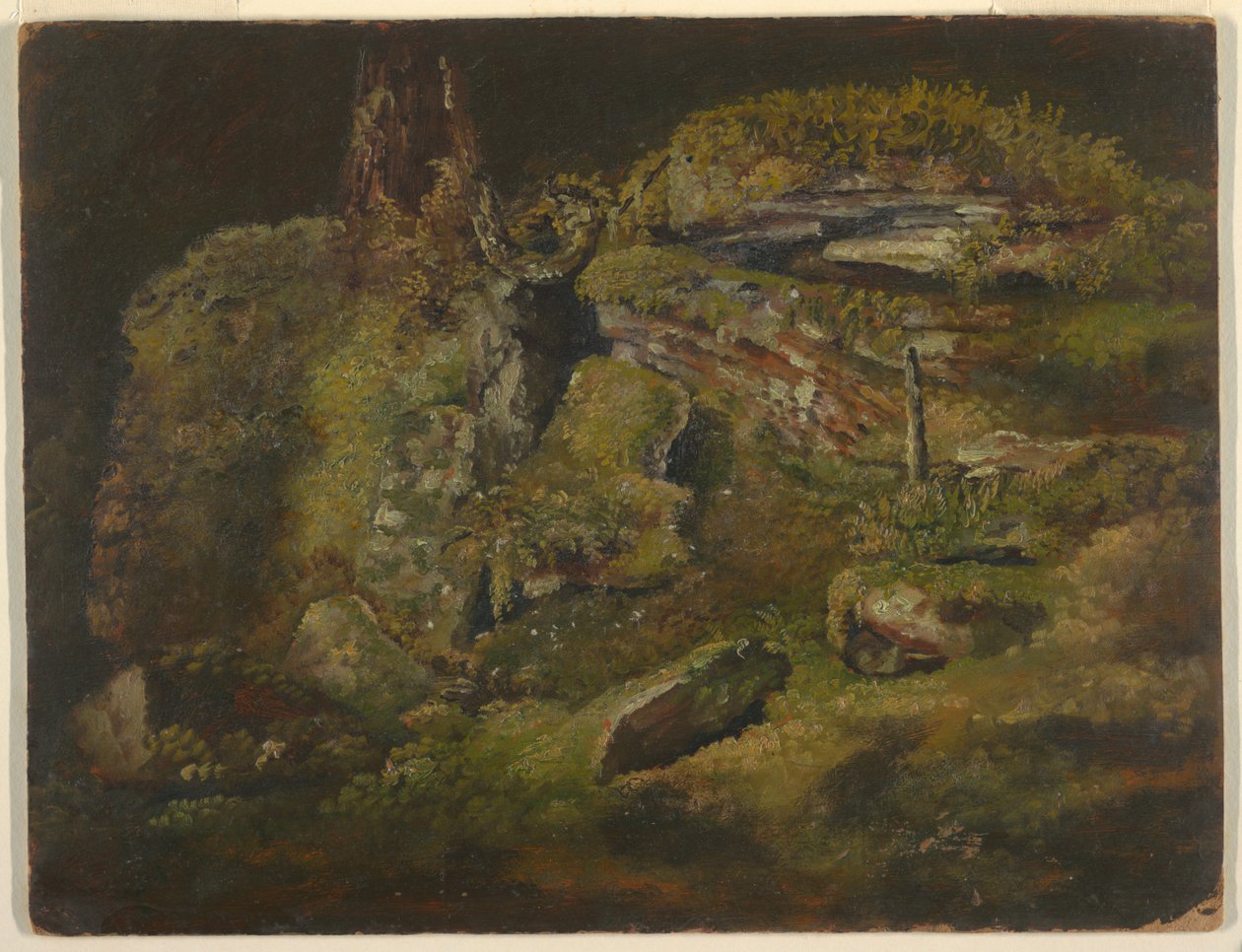 Boulder i skogen av Frederic Edwin Church