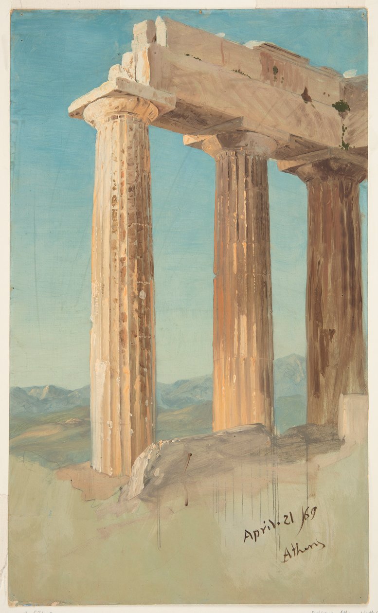 Kolumner av Parthenon, Aten av Frederic Edwin Church