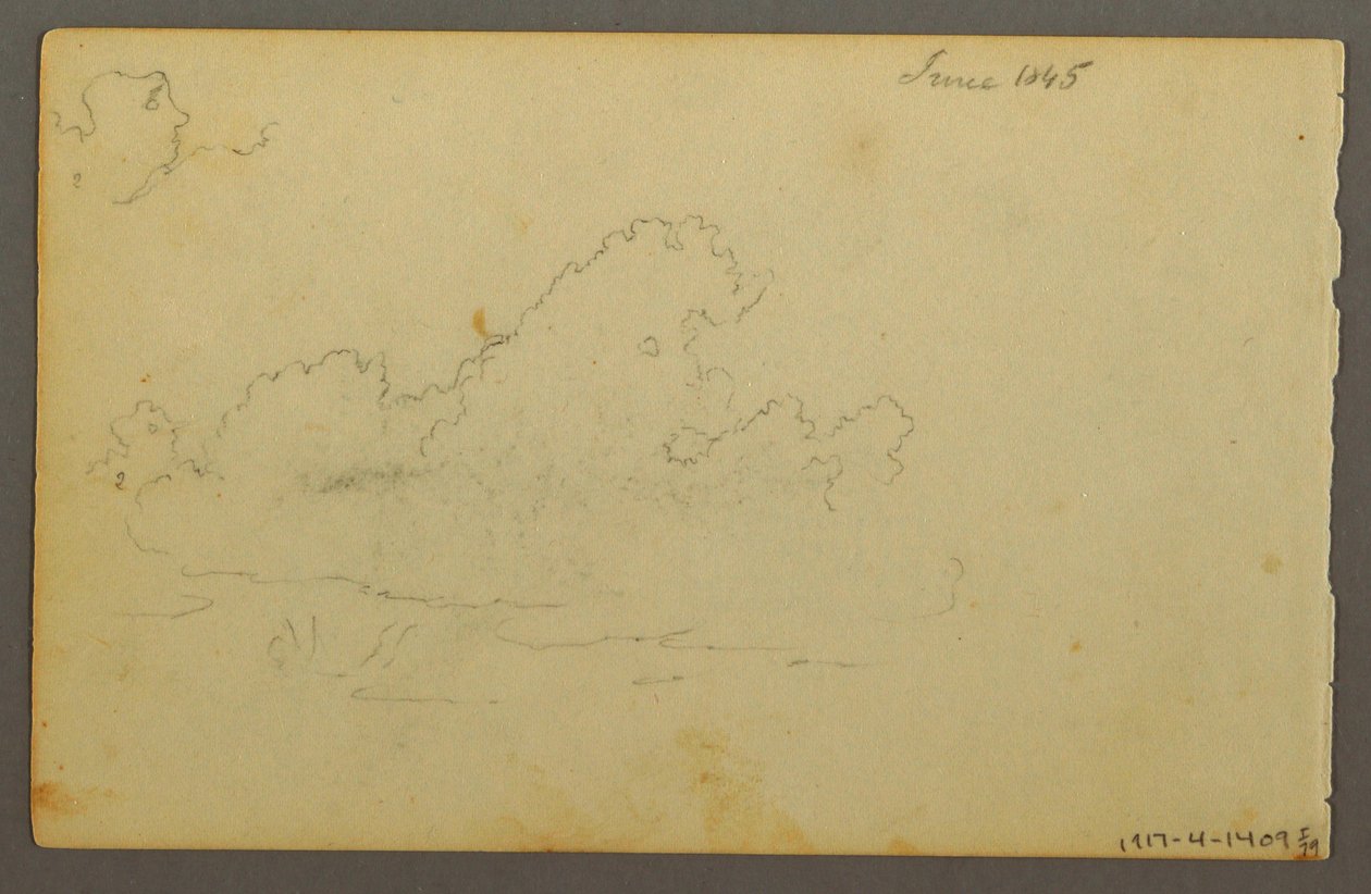 Ritning, Catskill Mountain House, 1844 av Frederic Edwin Church