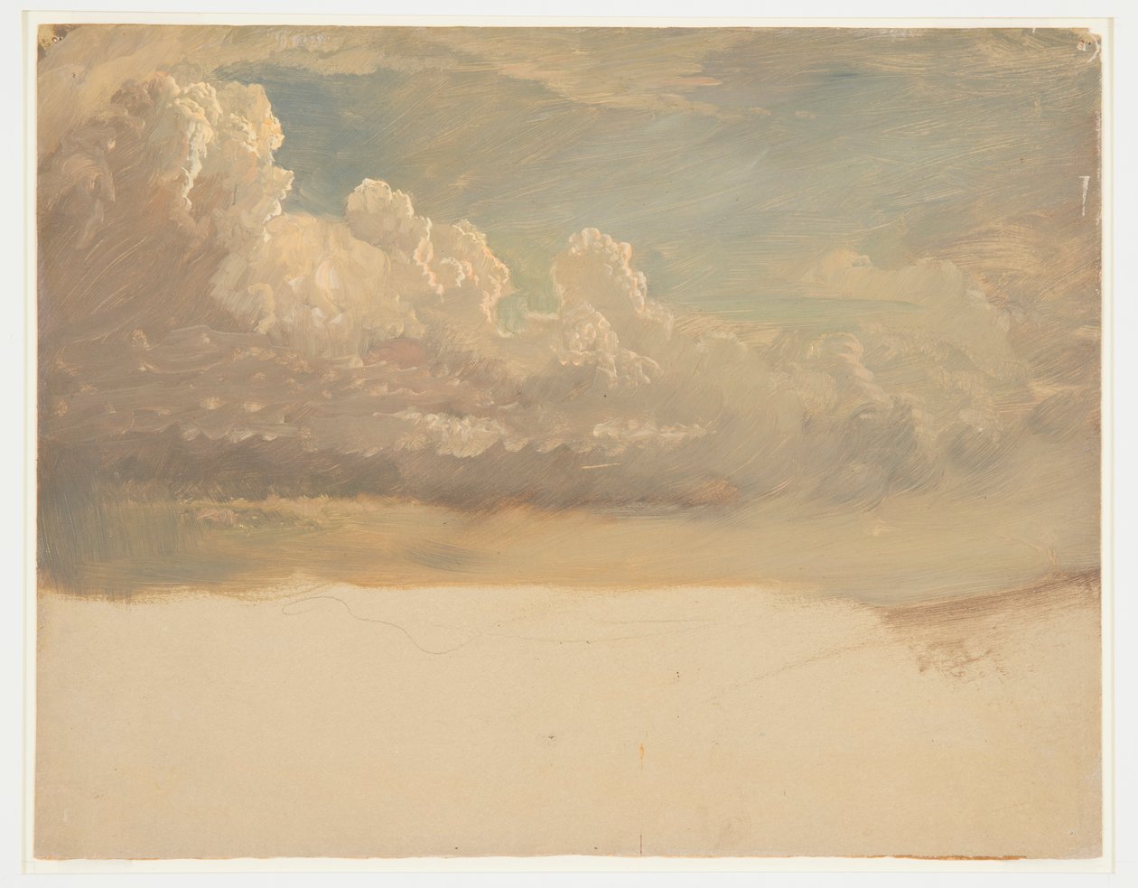 Teckning, Molnstudie, mars 1871 av Frederic Edwin Church