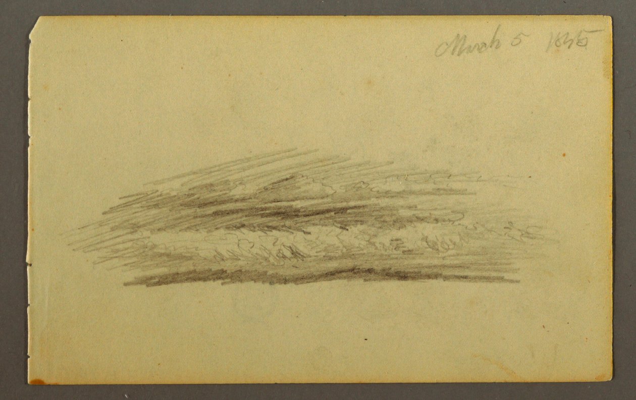 Teckning, Molnbank, 1845 av Frederic Edwin Church