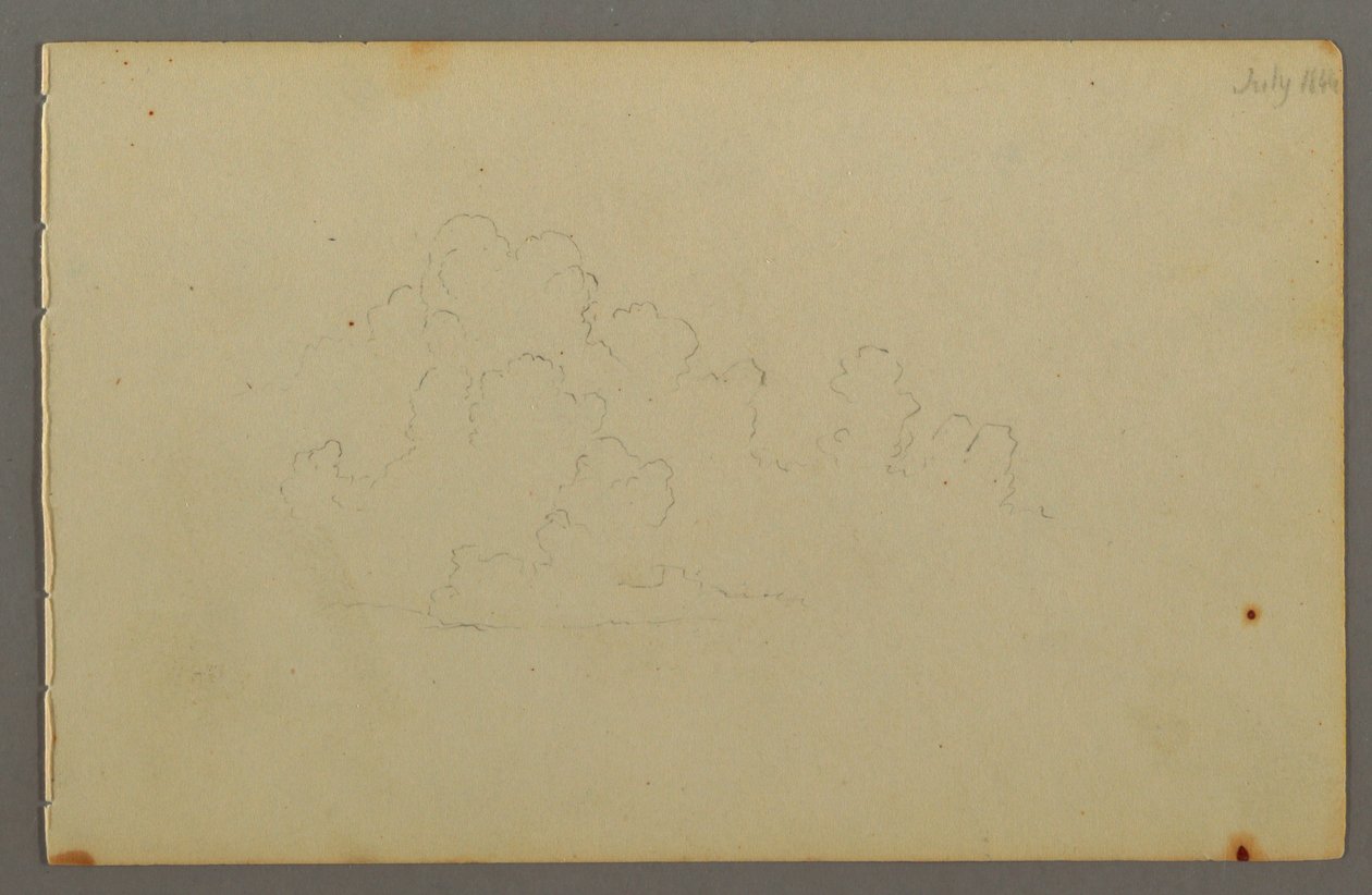 Teckning, Moln, 1844 av Frederic Edwin Church