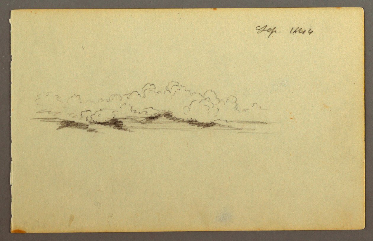 Teckning, Moln, 1844 av Frederic Edwin Church