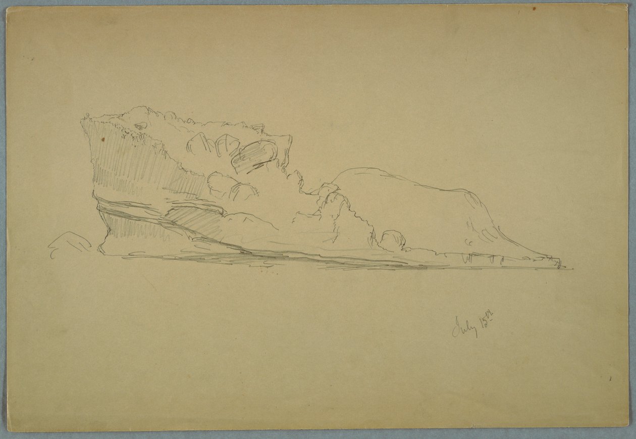 Teckning, flytande isberg, 15 juli 1859 av Frederic Edwin Church