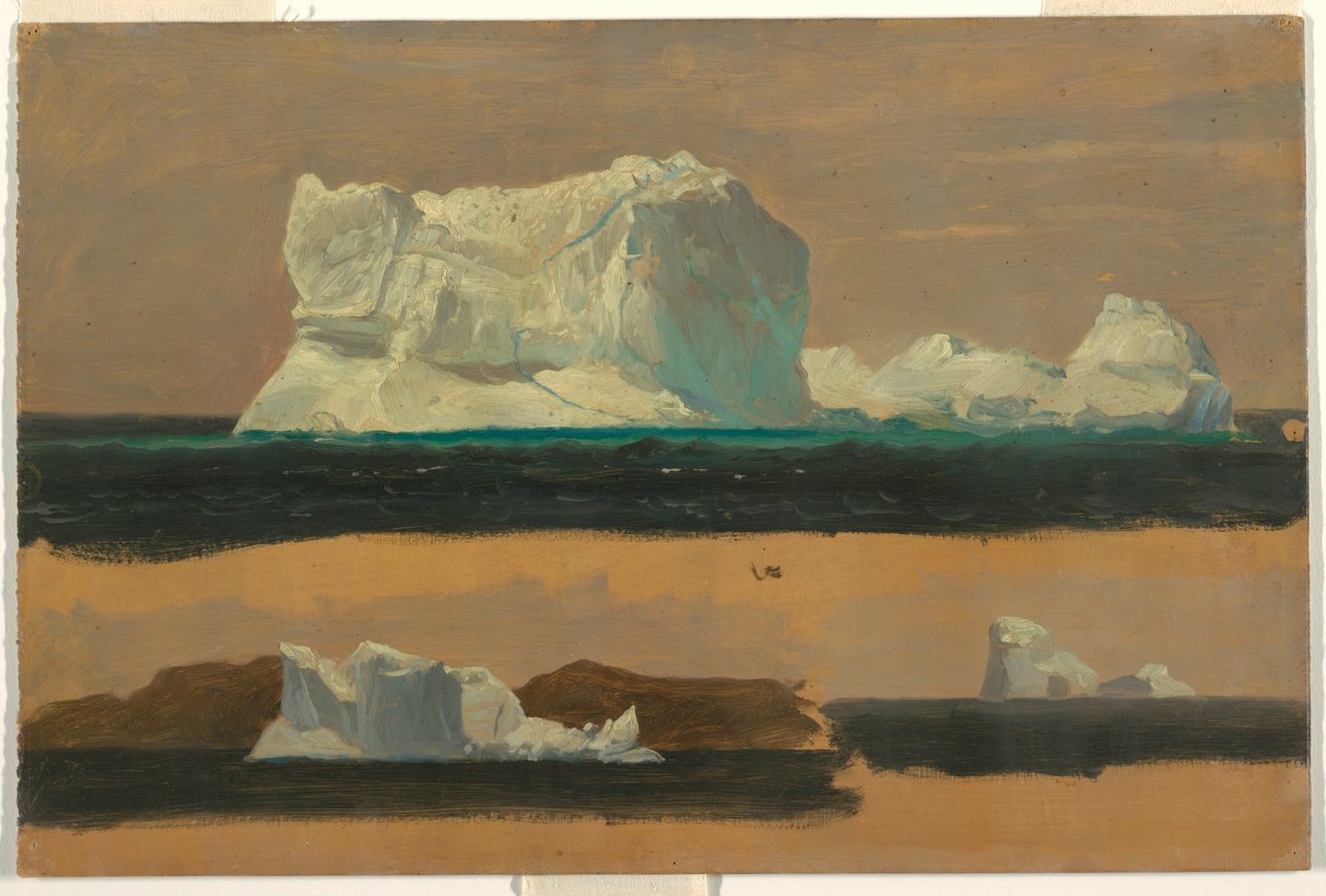 Teckning, Flytande isberg, 4 juli 1859 av Frederic Edwin Church