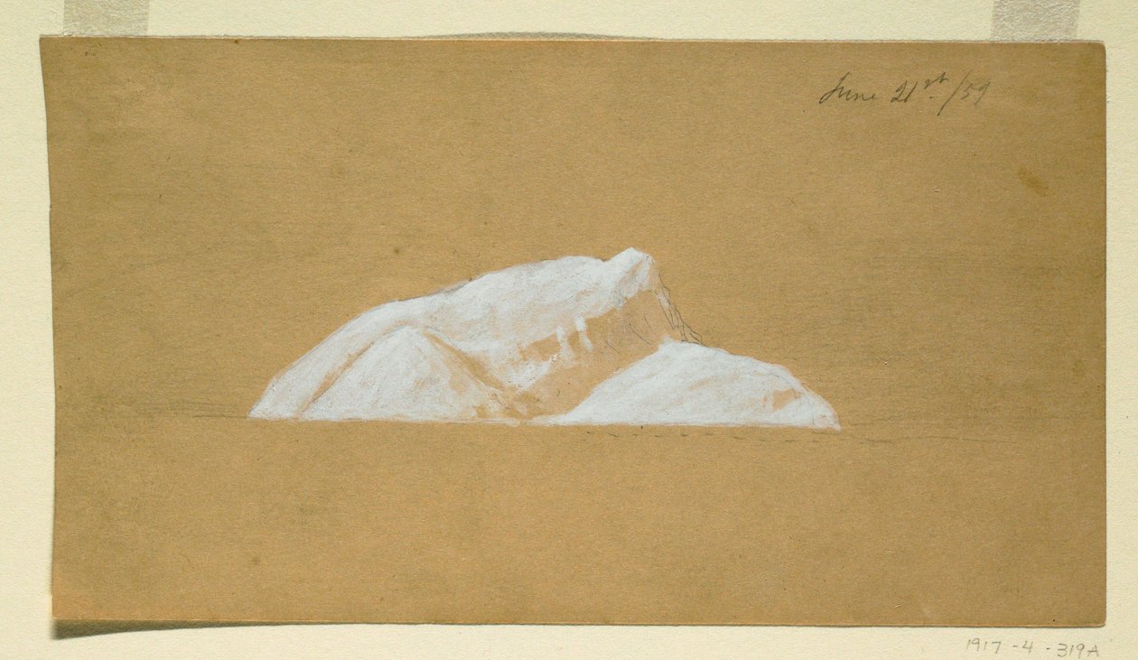 Teckning, Isberg, Newfoundland, 21 juni 1859 av Frederic Edwin Church