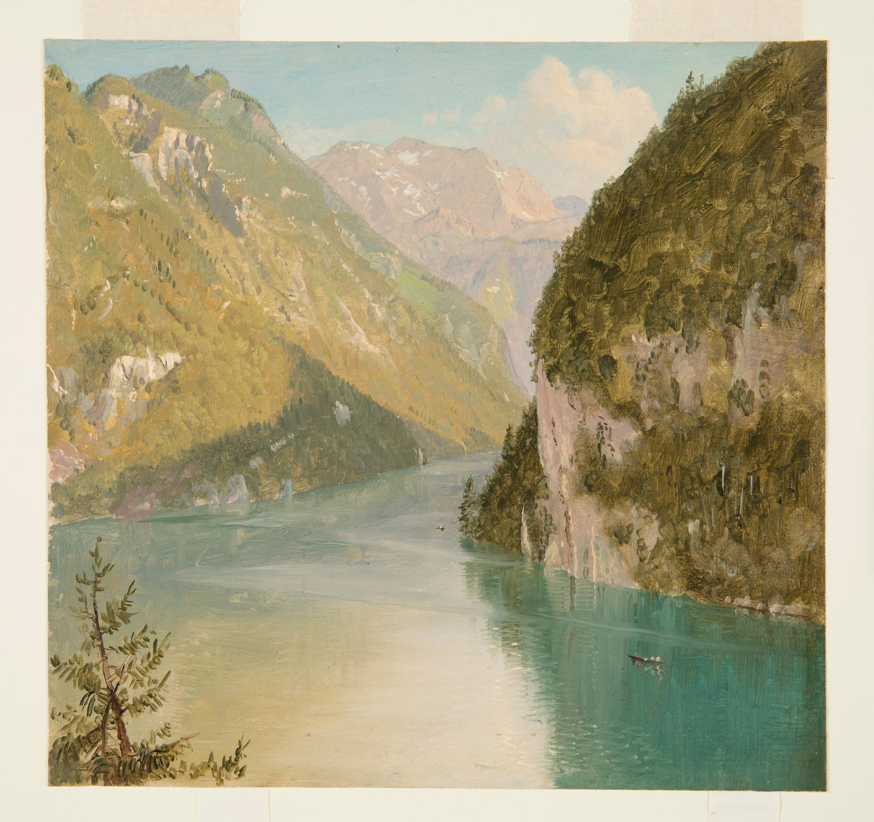 Ritning, Königssee, Bayern, juli 1868 av Frederic Edwin Church