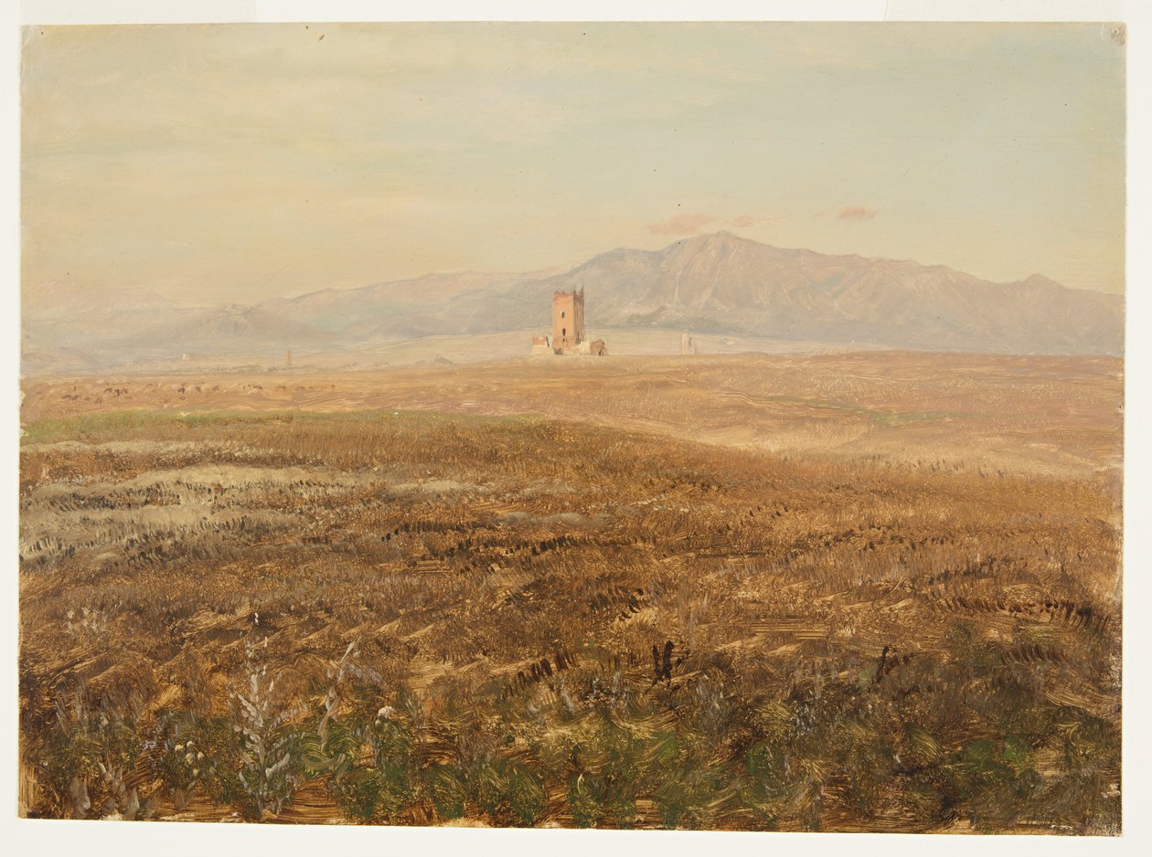 Teckning, Mexikanskt landskap, april 1869 av Frederic Edwin Church