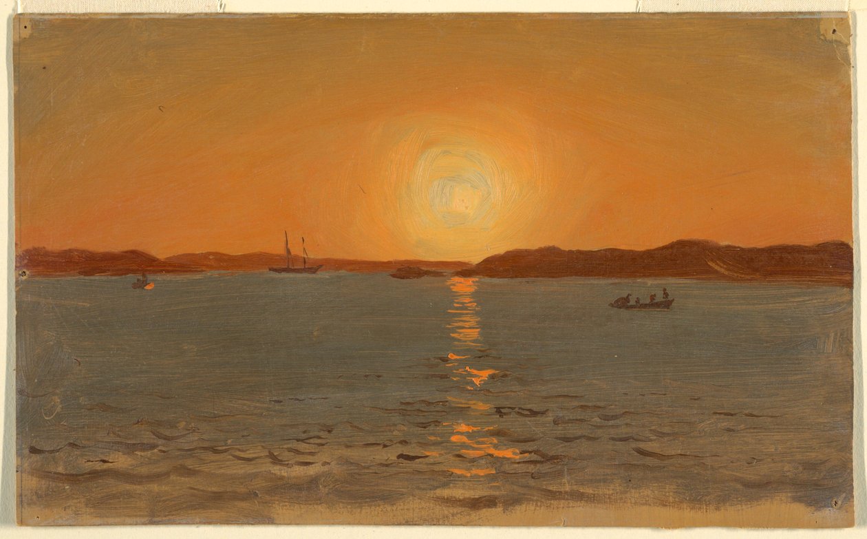 Teckning, Newfoundland, Cat Head, juni 1859 av Frederic Edwin Church