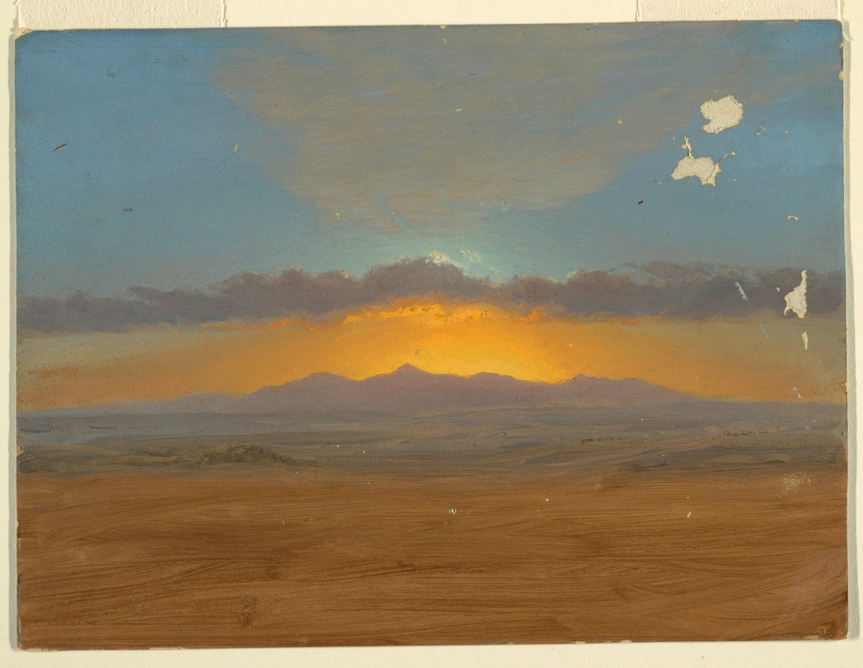 Teckning, solnedgång, 1865-66 av Frederic Edwin Church