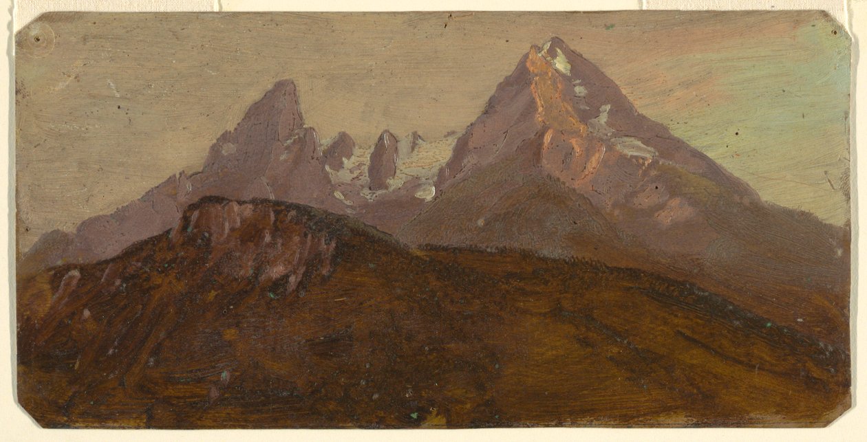 Ritning, Watzmann, Berchtesgaden, Bayern, 1868 av Frederic Edwin Church
