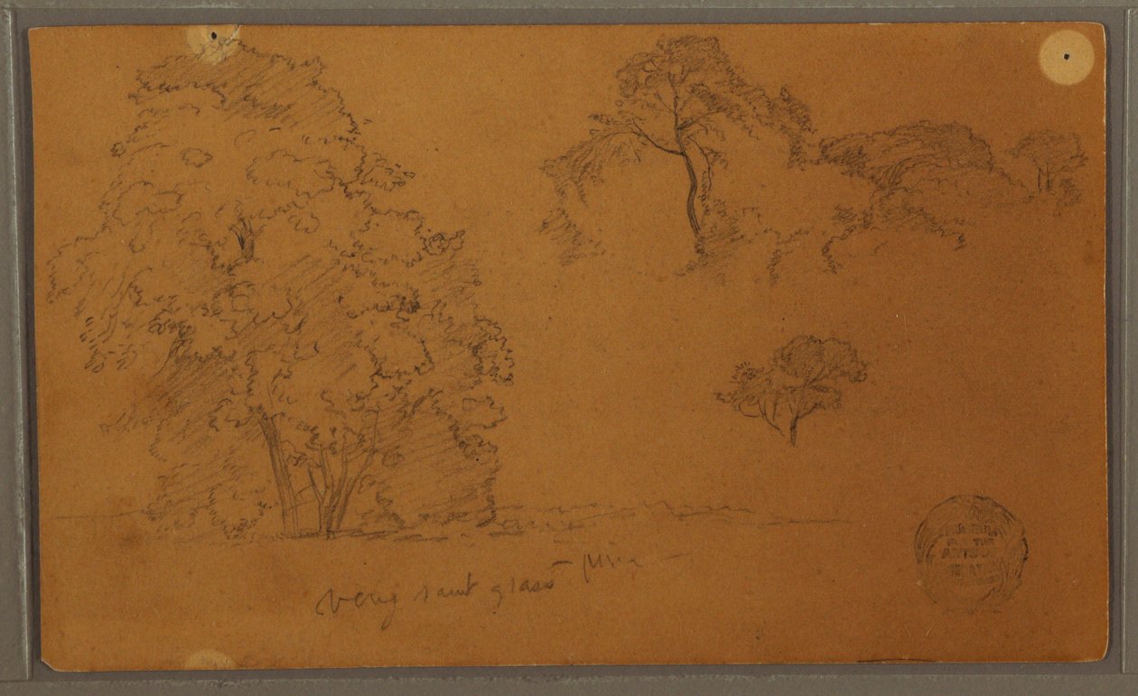 Teckning, Träd, 1857 av Frederic Edwin Church