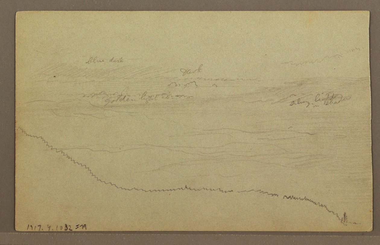 Teckning, Träd, möjligen 1860-tal av Frederic Edwin Church