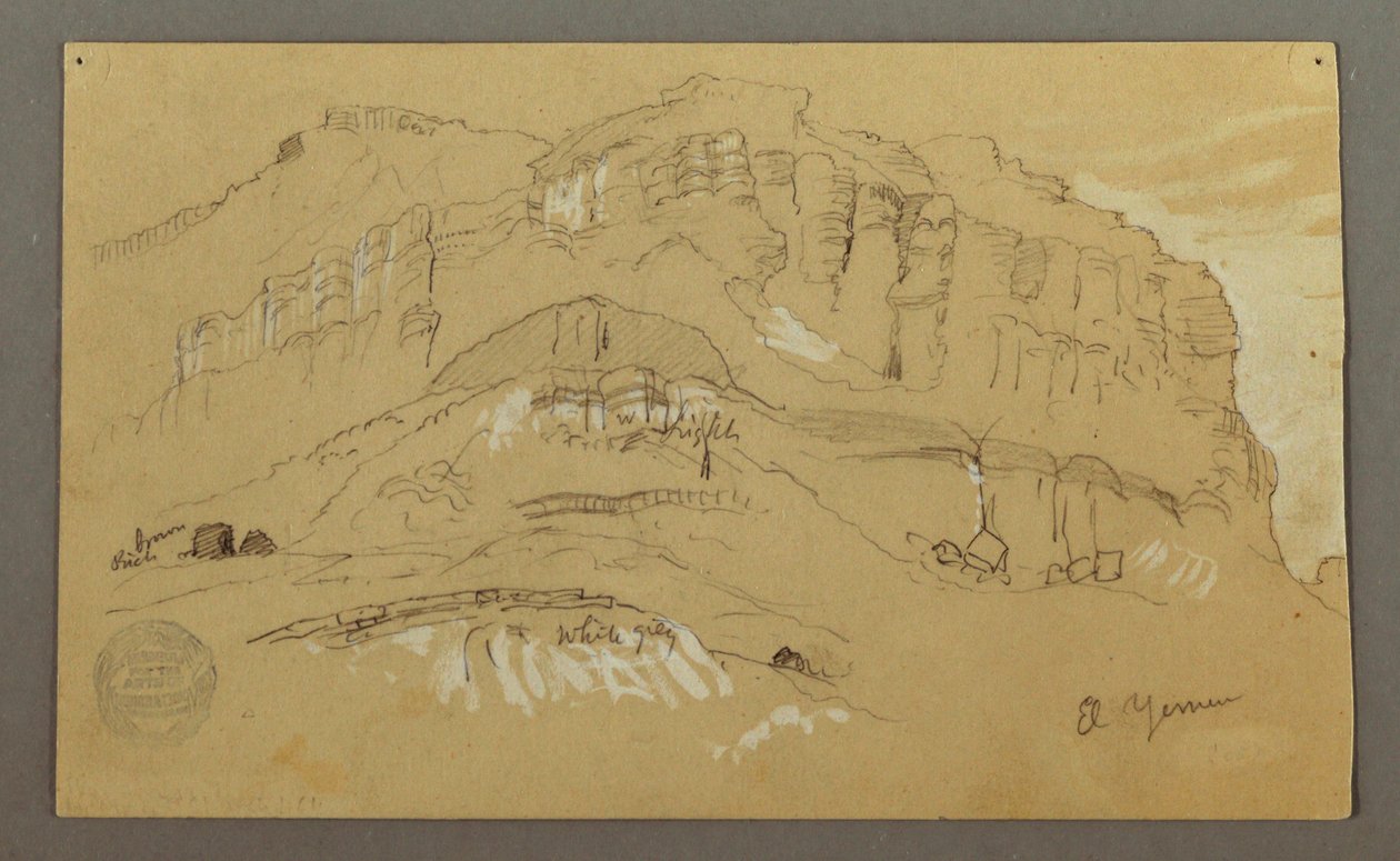 El Yemen Valley, Arabien: Klippvägg av Frederic Edwin Church