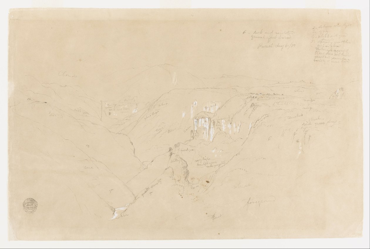 Landskap med berget Purese, Colombia av Frederic Edwin Church