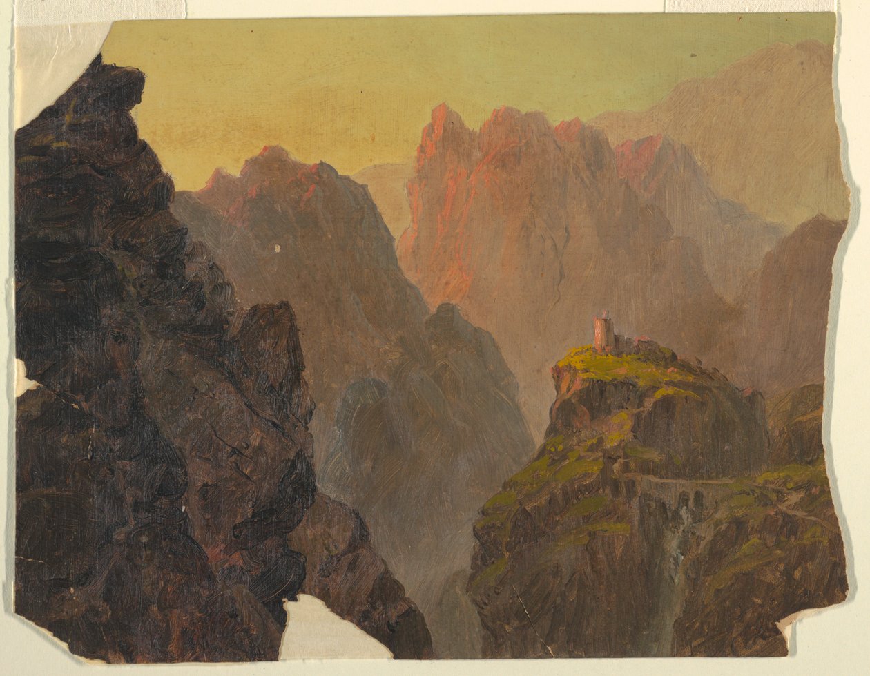 Studie från Imaginary S. American Landscape av Frederic Edwin Church