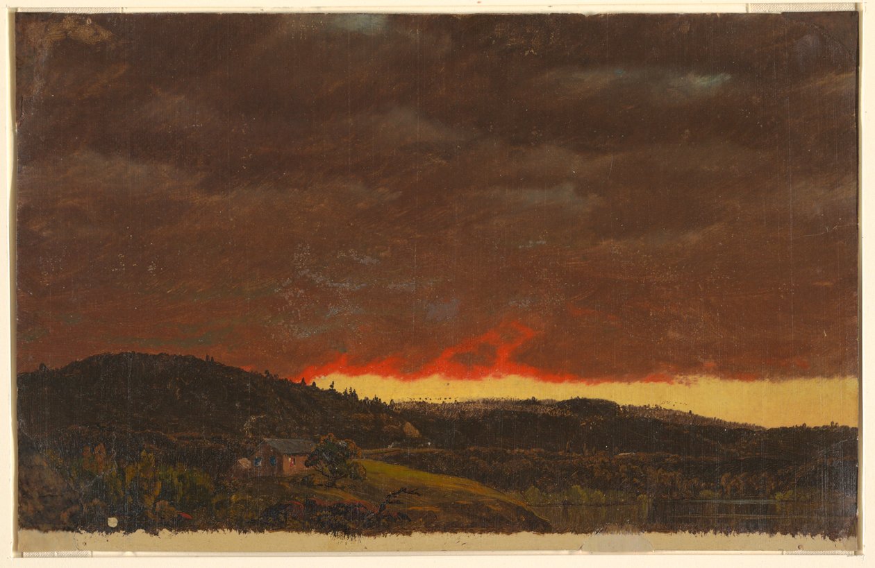 Solnedgång, Hudson Valley av Frederic Edwin Church