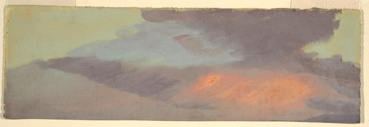 Solnedgång moln studie av Frederic Edwin Church