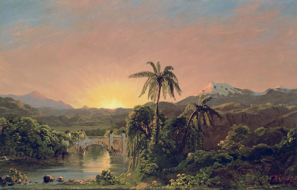 Solnedgång i Ecuador av Frederic Edwin Church