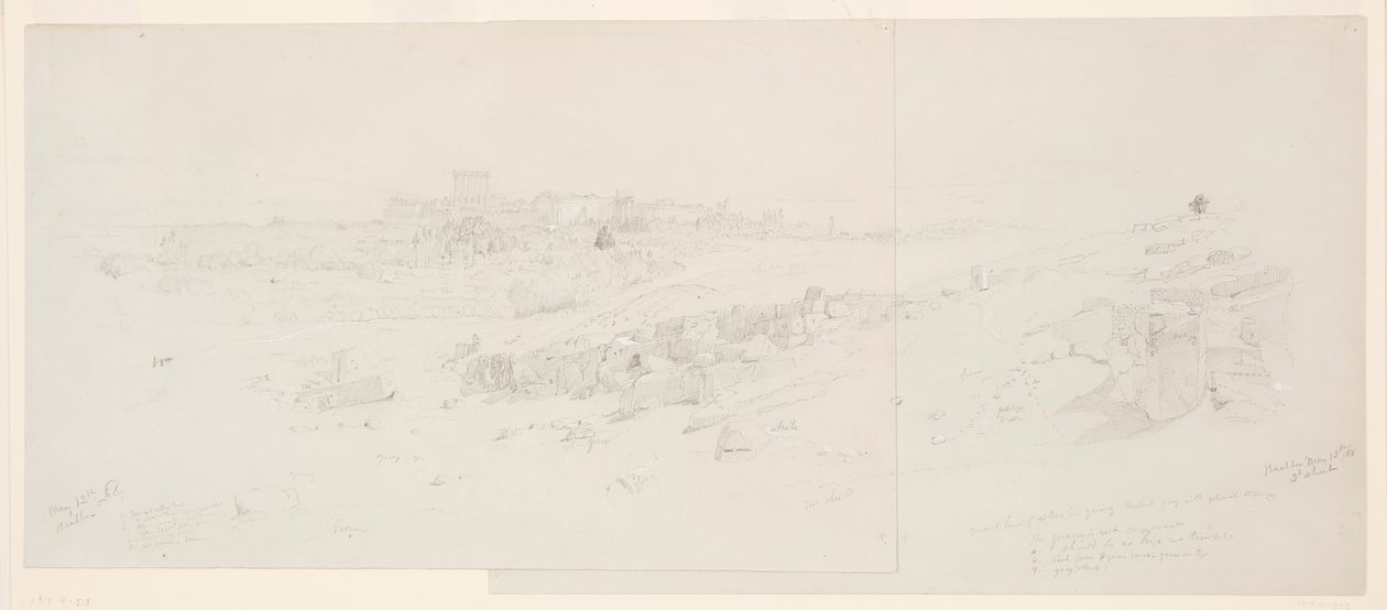 Tempel på morgonen, Baalbek av Frederic Edwin Church