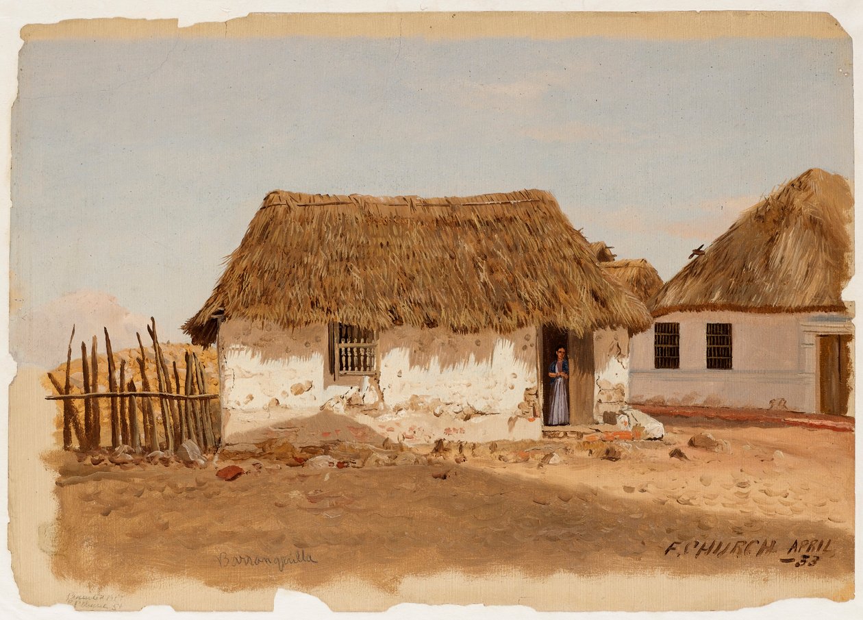 Två hus i Barranquilla, Colombia av Frederic Edwin Church