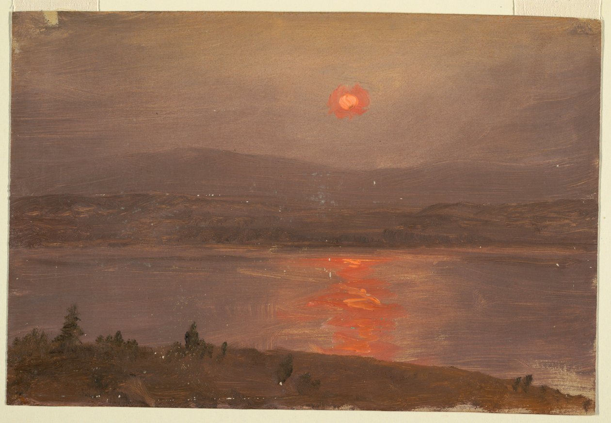 Utsikt över Hudson vid solnedgången av Frederic Edwin Church