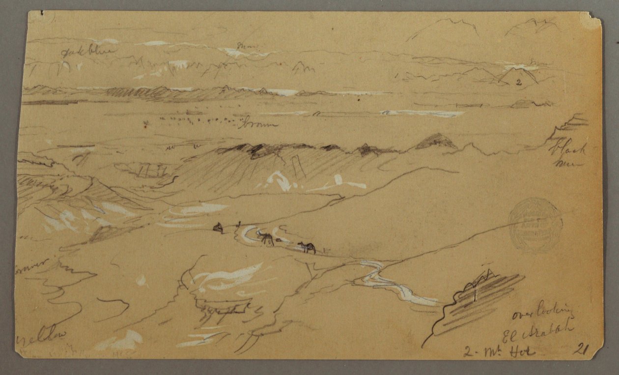 Utsikt över Wady el-Arabah av Frederic Edwin Church