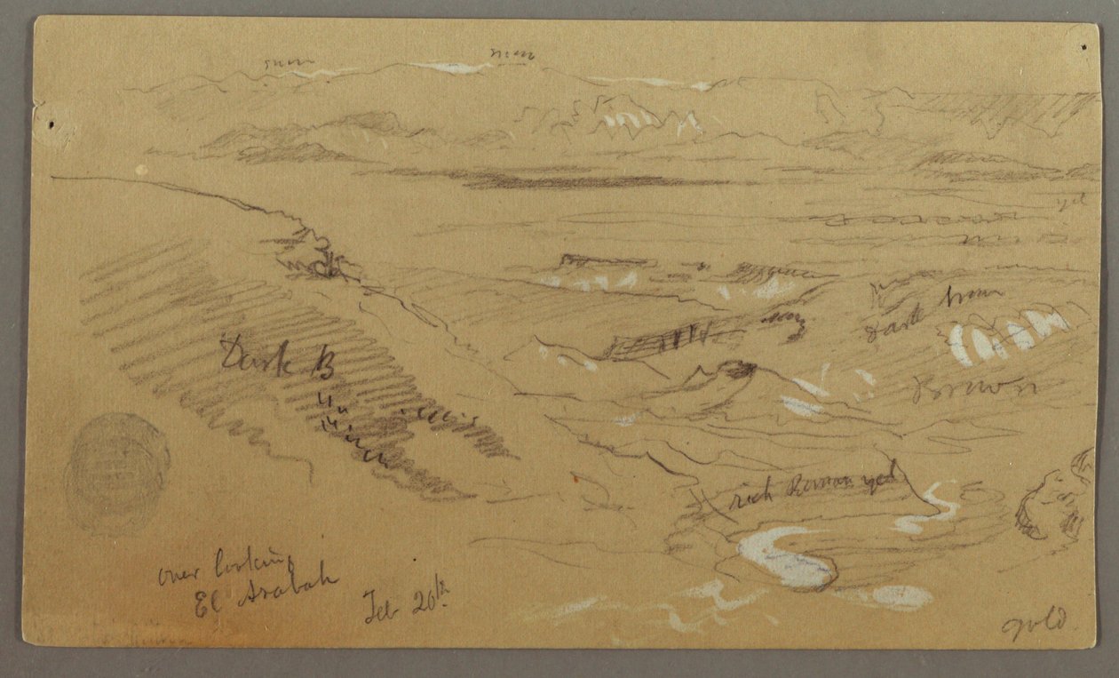 Utsikt över Wady el-Arabah av Frederic Edwin Church