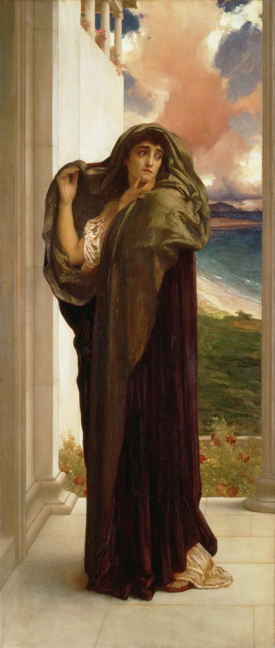 Farväl (olja på duk) av Frederic Leighton
