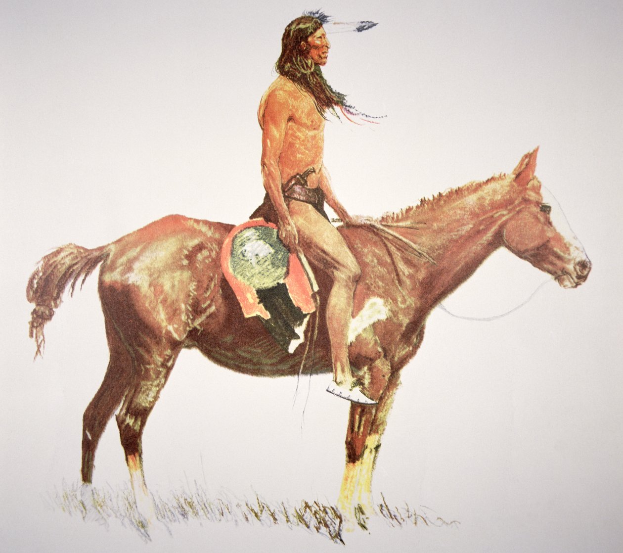 En Cheyenne modig av Frederic Remington