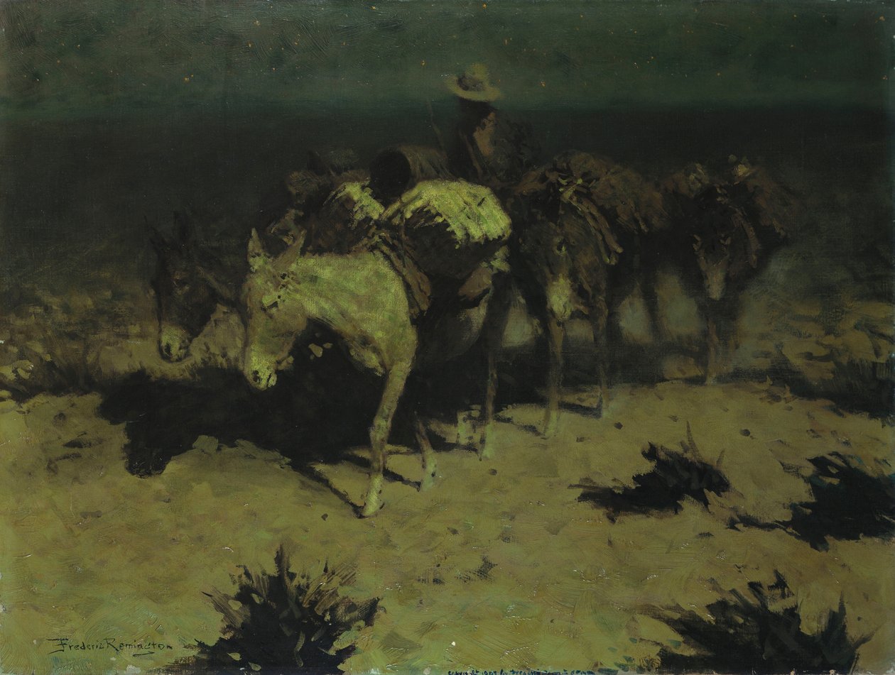 Ett packtåg, 1909 av Frederic Remington