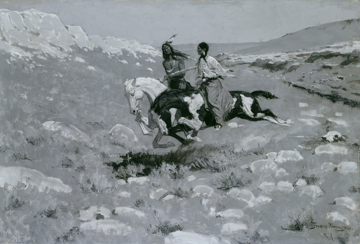 Ceremoni för den snabbaste hästen, ca 1900 av Frederic Remington