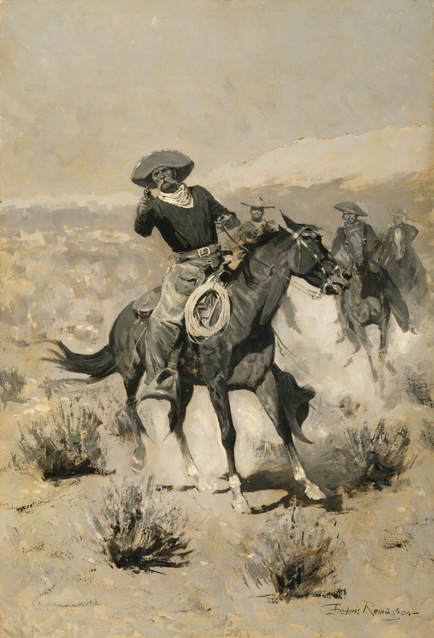 Days on the Range ("Upp med händerna!") av Frederic Remington