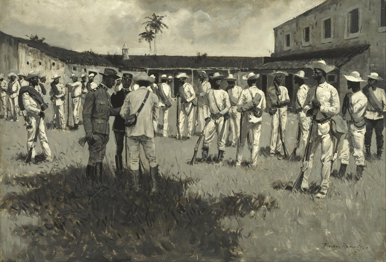 Upplösning av Gomez armé av Frederic Remington