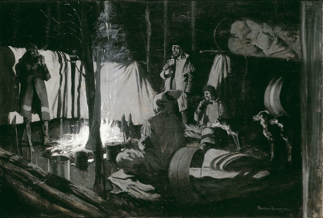 Resans första och bästa läger av Frederic Remington