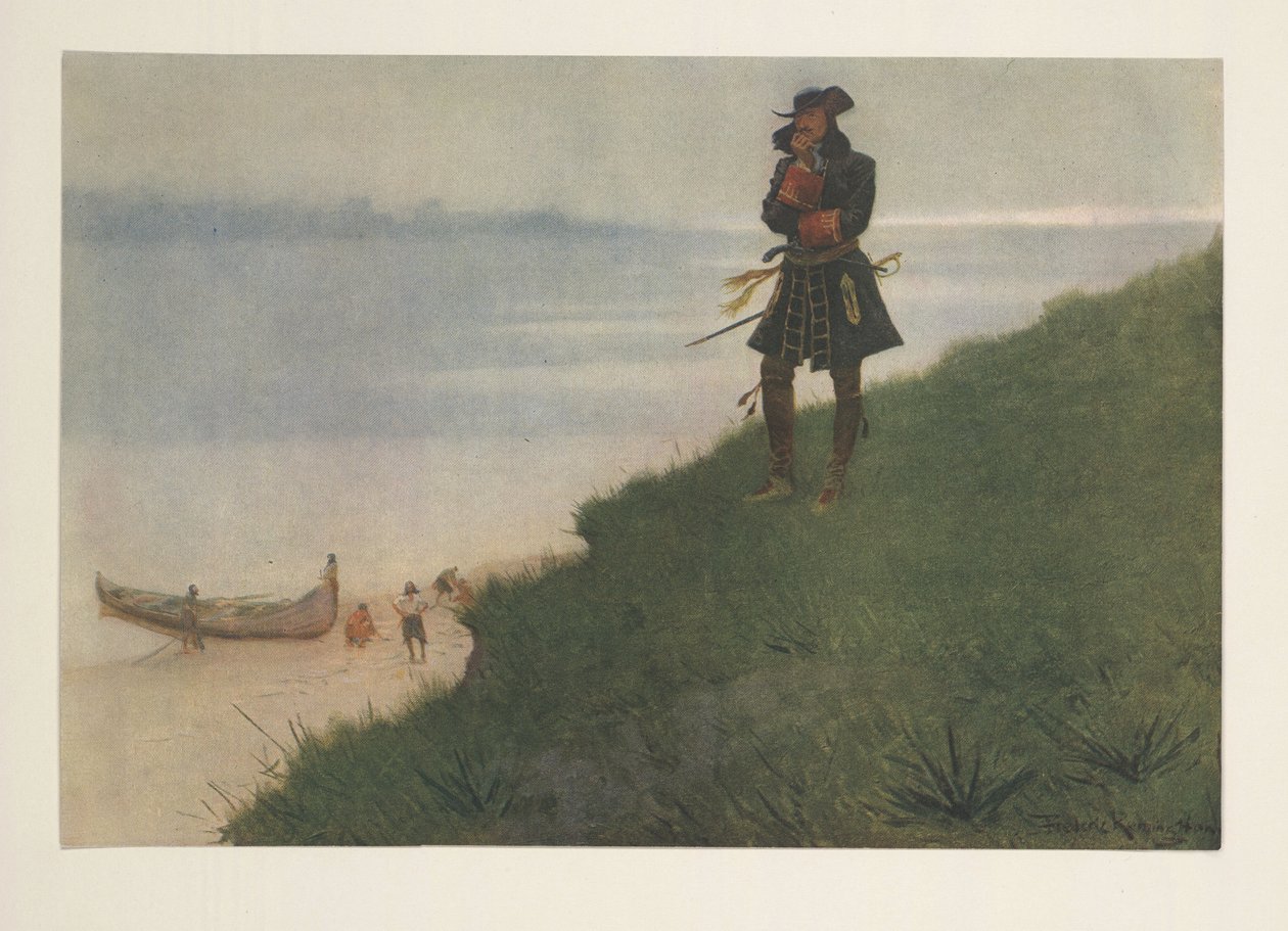 La Salle från Colliers Weekly, pub. 1906 av Frederic Remington