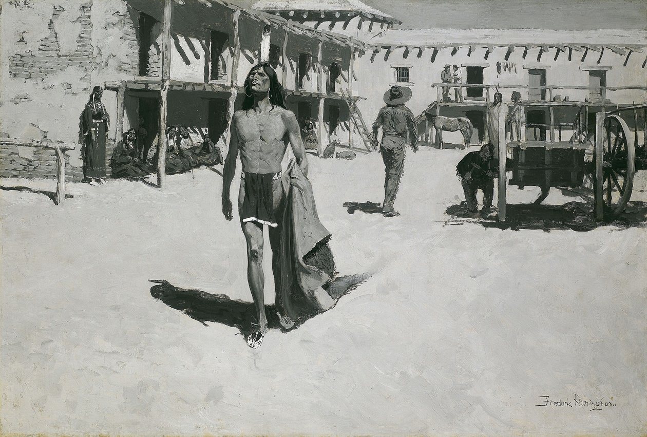 Inget annat än glada miner följde efter slagträet av Frederic Remington