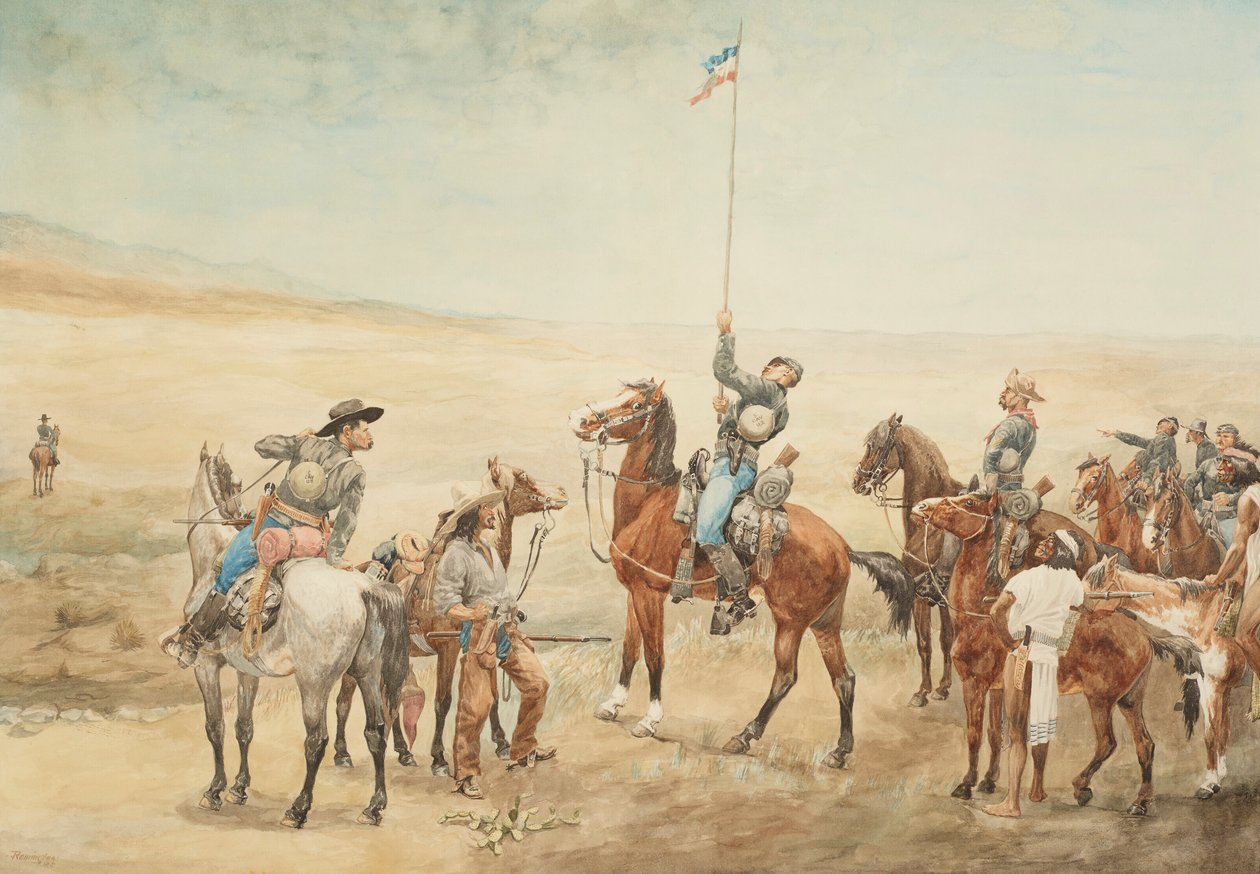 Signalering av huvudkommandot av Frederic Remington