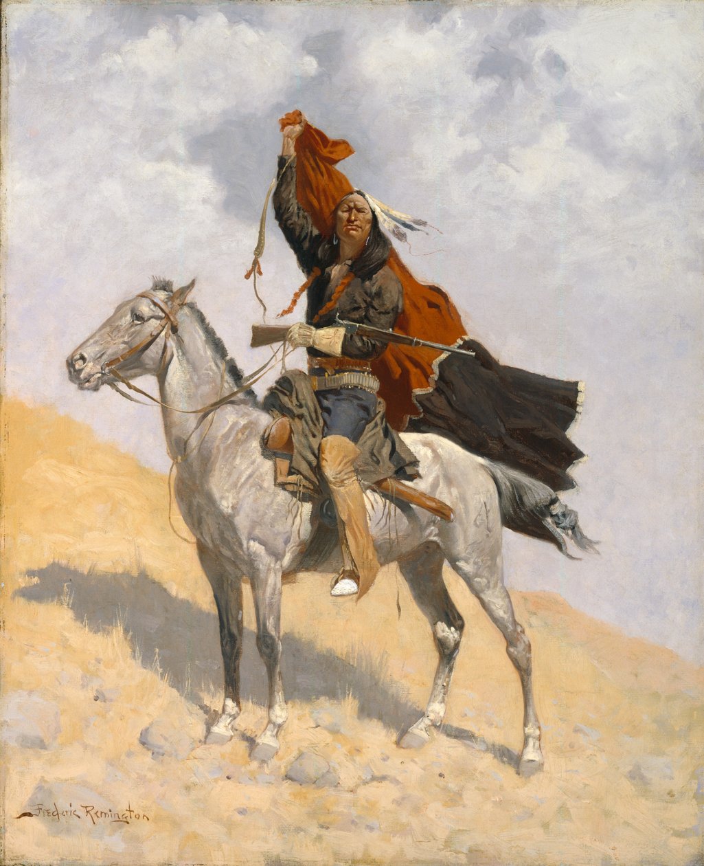The Blanket Signal, c.1896 av Frederic Remington