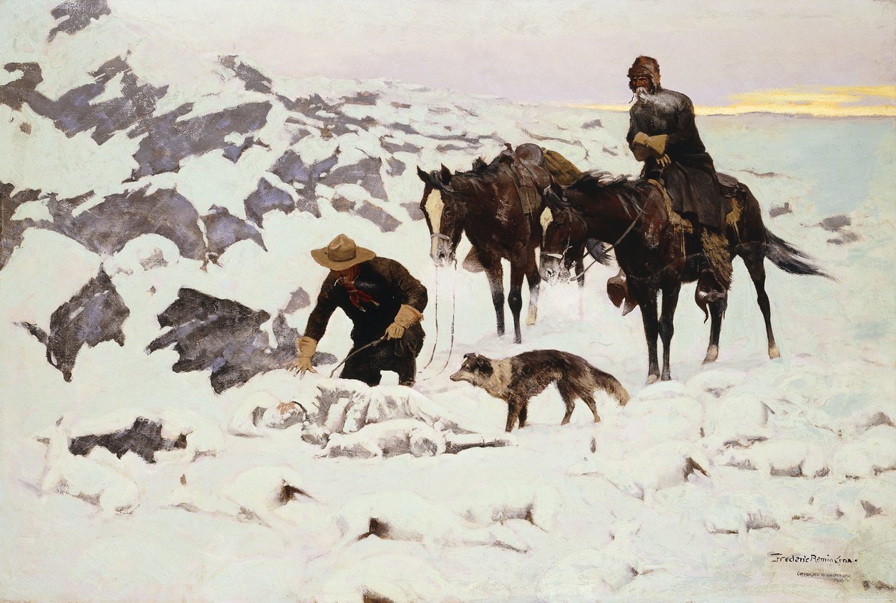 The Frozen Sheepherder, 1900 av Frederic Remington