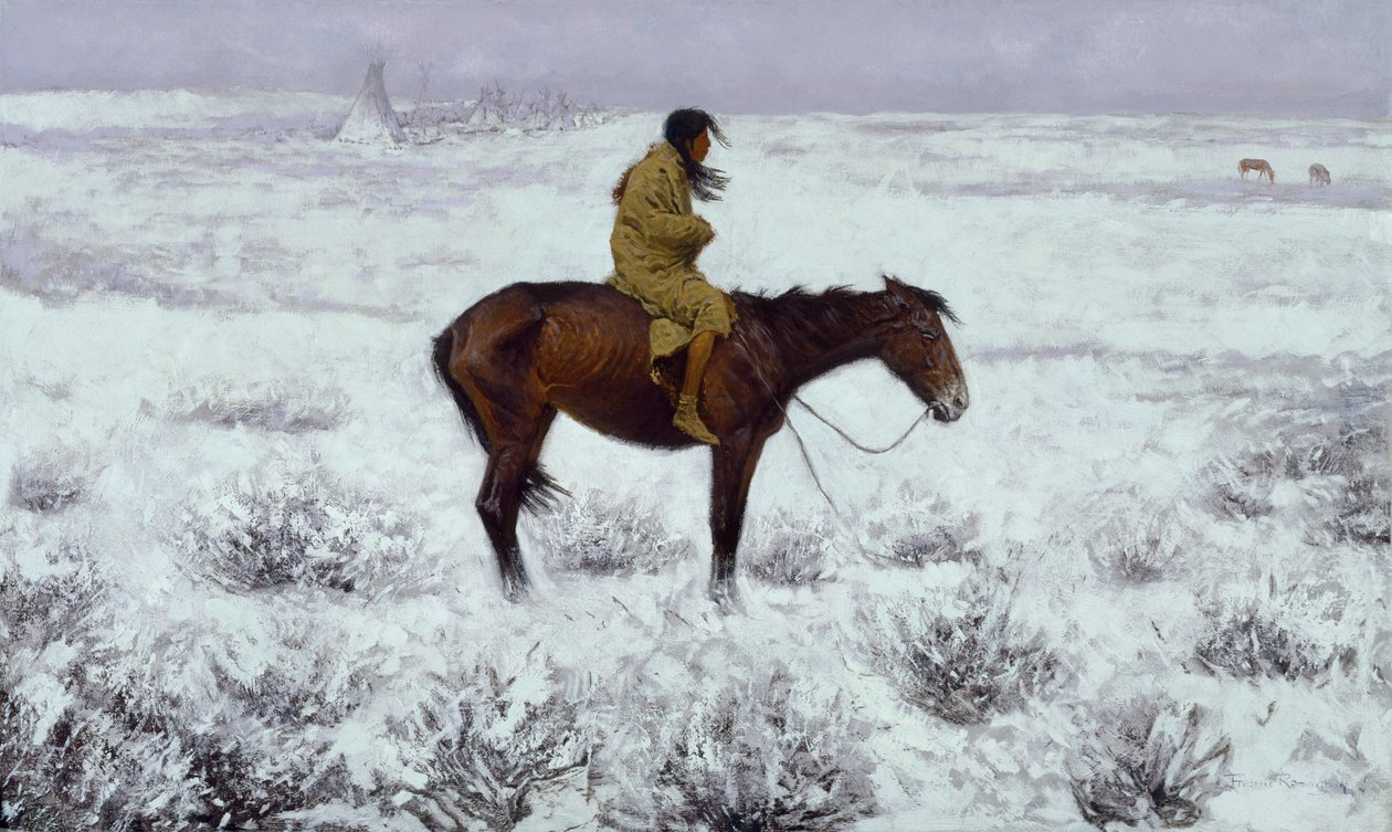 The Herd Boy, ca 1905 (olja på duk) av Frederic Remington