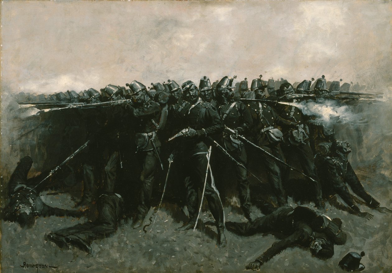 Infanteritorget, c.1893 av Frederic Remington
