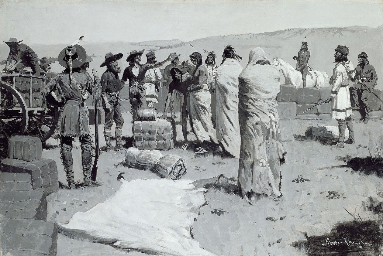 Tolken vinkade till ungdomarna av Frederic Remington