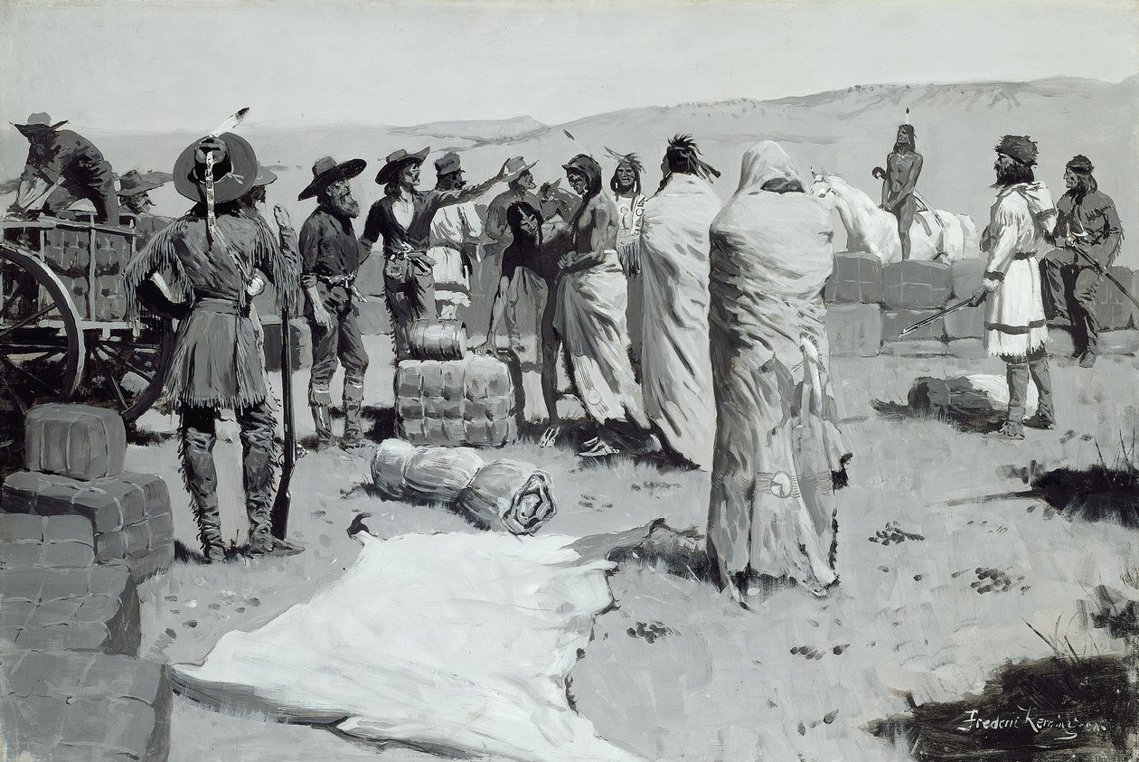 Tolken vinkade till ungdomarna av Frederic Remington